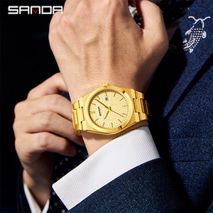 Montre à quartz minimaliste Sanda 1152 avec date, cadran lumineux, bracelet en acier inoxydable, étanche, pour un style décontracté et professionnel - Product Image 6