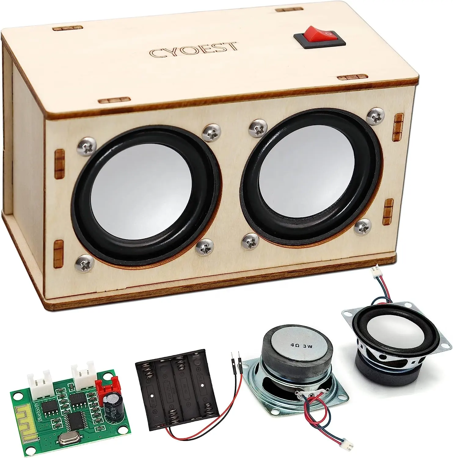 Proyek STEM untuk anak-anak, membangun Speaker Bluetooth Anda sendiri-Kit elektronik percobaan sains | Pemula DIY S