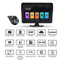 Système de caméra de recul BSD 4 canaux 10 pouces avec écran tactile TFT, enregistreur DVR, télécommande et écran partagé