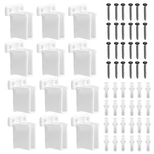 Rv Window Rod <b>Plastic</b> Support <b>Bracket</b> White With Screws Vertical Installation For Vehicle Body Durable - Product Image 5