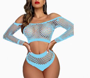 Vente flash - Lingerie érotique sexy rouge, transparente, en nylon, avec entrejambe ouvert, pour femmes adultes. - Product Image 3