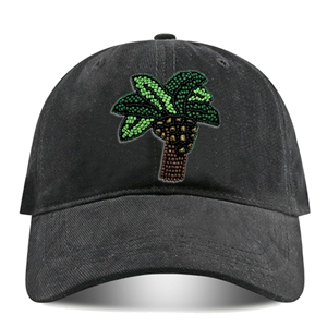 Beyzbol Şapkası Çevre Dostu Moda Hindistan Cevizi Ağacı Koşu Şapkası Dokuma Şeritli Yapısız Beyaz Noel Özel Logolu Beyzbol Şapkası - Product Image 5