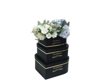 Vente en gros de bouquets de roses blanches simples de luxe, arrangements floraux, emballages cadeaux en papier cartonné, boîte à fleurs Bloom Blossom