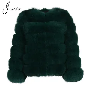 Best Selling Mulheres Inverno Genuine Fox Fur Jacket Personalizado Popular Estilo Pronto Para Enviar Real Casaco De Pele De Cor