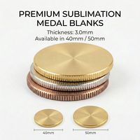 Pièces de monnaie vierges en laiton massif et acier inoxydable de 40 mm, 50 mm, 32 mm, personnalisables pour sublimation et gravure laser, vente en gros