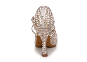 Chaussures <span class=keywords><strong>de</strong></span> <span class=keywords><strong>danse</strong></span> latine pour femmes, souliers <span class=keywords><strong>de</strong></span> qualité supérieure en satin + perle et <span class=keywords><strong>diamant</strong></span>, pour adultes, nouveauté, L428 - Product Image 5
