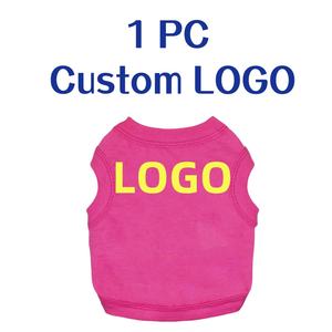 เสื้อผ้าสัตว์เลี้ยง เสื้อยืดเปล่า เสื้อกั๊กสำหรับลูกสุนัข เสื้อยืดแขนกุด เสื้อยืดธรรมดาสำหรับแมวและสุนัข เสื้อยืดสุนัขพิมพ์โลโก้ตามสั่ง - Product Image 2