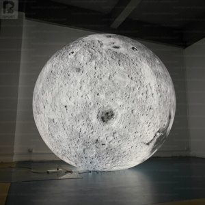Lune géante gonflable grise de 4 m, modèle lunaire réaliste pour événements spatiaux, musées, événements nocturnes, expositions éducatives - Product Image 6