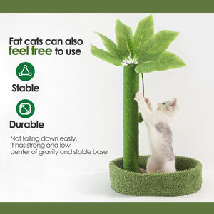 OEM varios rascador de sisal natural con juguete para gatos de bola teaser y Poste rascador para gatos de cactus nido - Product Image 4