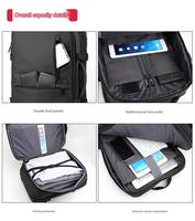 Grand sac à dos USB extensible et étanche pour ordinateur portable d'affaires avec logo personnalisé pour hommes sacs d'école pour étudiants de garçons