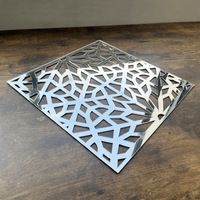 Mur de fond KTV personnalisé découpé au laser décoration intérieure en métal en forme de miroir acrylique argenté