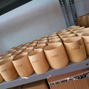 Eco2go Vietnam <b>Double</b>-<b>Wall</b> Heat Resistant Bamboo <b>Cup</b> | Portable Reusable <b>Coffee</b> <b>Cup</b> - Product Image 1