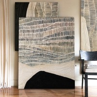 Peintures murales, arts sur toile, relief impasto, minimaliste, Wabi-Sabi, hôtel, fait main, cadre personnalisé, imperméable, écologique, haute qualité