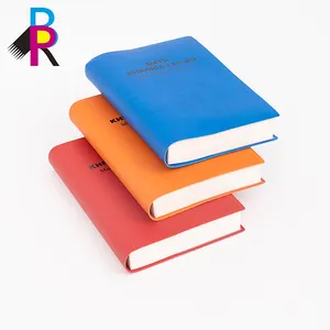 Custom High Quality Fashion Design Leather Bound Full Color Printing Hard Cover PU Leather Book