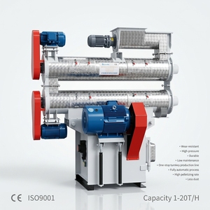 Ligne de production de granulés d'aliments pour volailles de 1 à 2 tonnes/h, moulin à granulés pour poulets de chair et lapins, ligne de production de granulés d'aliments en poudre pour bétail - Product Image 2