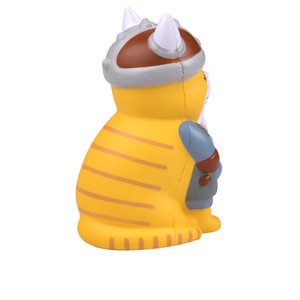 Pu <b>Foam</b> Viking Cat Toy Animal Figure Office Decor <b>Craft</b> Gift - Product Image 3