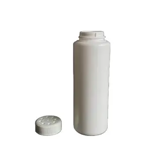 Bouteille de Soda en plastique HDPE pour bébés, 120g 4oz, sans BPA, contenant rond, blanc mat, en plastique, Shaker de poudre, torsadé, ouvert, avec tamis