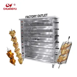 Mesin pemanggang roti ayam kustomisasi kualitas tinggi oven panggangan gas baja tahan karat dengan katup tekanan rendah