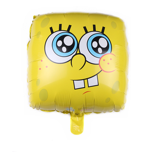 Hot Sponged Baby Yellow Square Globos de papel de aluminio <span class=keywords><strong>Bob</strong></span> y Patrick Globos de dibujos animados Niños Globos de cumpleaños Decoraciones para fiestas - Product Image 5