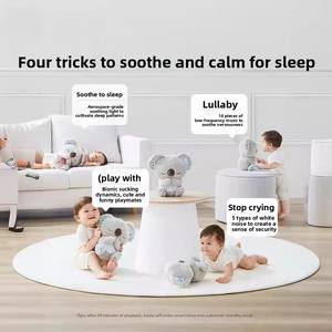 Mainan Koala mewah Super lembut lintas batas populer lima tingkat pengaturan pernapasan bercahaya boneka beruang Model baru jaring katun PP - Product Image 4