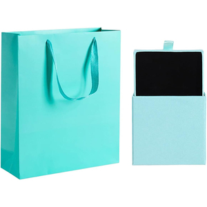 Luxury Jewelry Cosmetics Clothing <b>Shop</b> <b>Small</b> Gift Shopping Tote Paper Packaging Bag with Custom Print logo and Ribbon Handle - Product Image 1