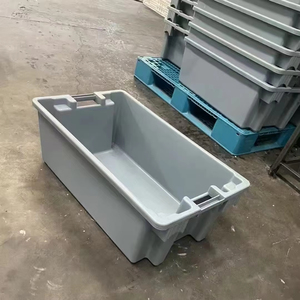 Heavy-Duty Stackable nhựa doanh thu di chuyển hộp lớn lồng nhau bền <span class=keywords><strong>Tote</strong></span> Thùng Lưu Trữ cá thùng bền PP hộp rắn - Product Image 3