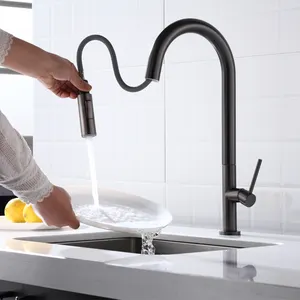 Curved Pulling Kitchen Faucet