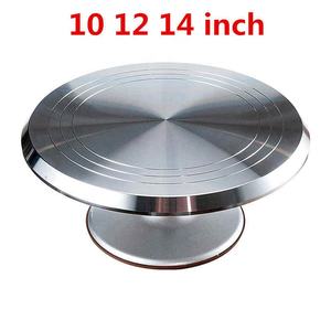 <strong>Cake</strong> Stand Baking Tool 10 12 14 Inch Mounted Cream <strong>Cake</strong> <strong>Table</strong> Turntable Rotating <strong>Table</strong> Stand Base Turn Around Decorating <strong>Table</strong> - Product Image 2