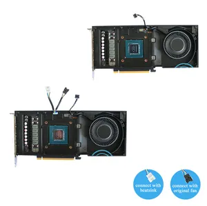 Retrofit Quadro RTX A4000 그래픽 카드 쿨러 방열판 용 2 개의 팬 교체가있는 GPU 방열판