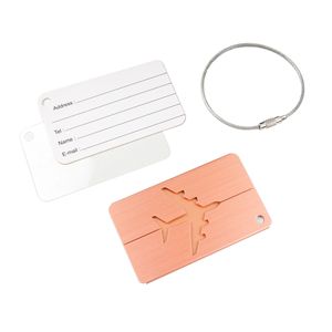 Hot-selling metal <b>luggage</b> tag <b>set</b>, includes ID card holder and removable <b>luggage</b> label. Custom aluminum alloy <b>luggage</b> tags - Product Image 2