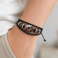 Photo de groupe personnalisable pour couple, photo sur verre, bracelet tissé, bracelet nostalgique pour amoureux à distance