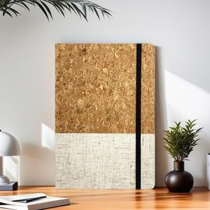 Custom A5 Size 100 Pages Cork Embossed Notebook Beautifully Printed Lined with Ribbon PP Cover Saddle Stitching Sewing Binding - Product Image 4