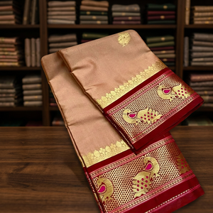 Saree en soie dorée Zari pour femmes modernes avec chemisier ethnique confortable et élégant pour mariage tenue de fête classique pour femmes filles - Product Image 2