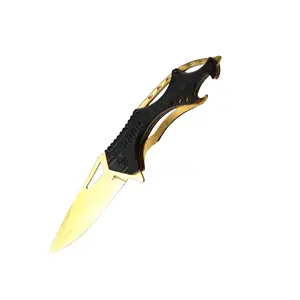 레인보우 블레이드 3Cr13 사냥 칼 다채로운 EDC 야외 생존 전술 포켓 클립 자기 방어를위한 접는 칼