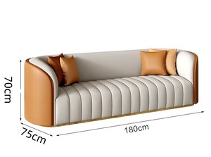 Ensemble <span class=keywords><strong>de</strong></span> canapés et chaises d'accueil individuels en mousse, style décontracté professionnel, pour hôtels, salons <span class=keywords><strong>de</strong></span> beauté et appartements <span class=keywords><strong>de</strong></span> luxe léger - Product Image 6