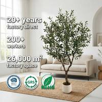 Arbre d'olivier artificiel hautement réaliste, toucher naturel, faux arbre en pot pour salon, hôtel, vitrine, aspect naturel
