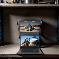 Ordinateur mobile industriel robuste tout-en-un à double écran LCD portable avec accessoire en stock