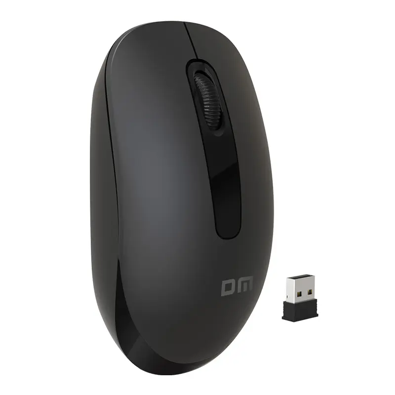 DM K6 Mouse Nirkabel 2.4GHz Ergonomis, Mouse Komputer Portabel Optikal, Penerima USB, Mouse Game Kantor untuk PC Lap