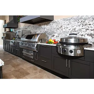 Modern Modular gabinete ao ar livre 304 aço inoxidável cozinha armários churrasqueira preço de atacado