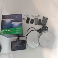 Lámpara Colgante Solar Inteligente de 20W con Doble Lámpara, ABS, 3 Modos, Cable de 3M y Batería de 2400mAh para Jardín