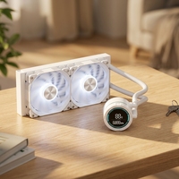 Refroidisseur liquide pour processeur Lineng XZH240DD de haute qualité avec affichage de la température, en aluminium, pour boîtier PC, avec roulement à bain d'huile