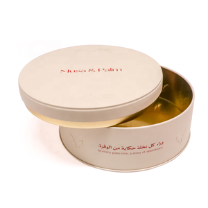 Boîtes rondes en <span class=keywords><strong>métal</strong></span> personnalisées pour l'emballage de biscuits, bonbons et gâteaux Boîtes en <span class=keywords><strong>métal</strong></span> - Product Image 2