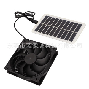 พัดลมพลังงานแสงอาทิตย์พร้อมแผงโมโนคริสตัลไลน์ 12V ระบบระบายความร้อนสำหรับสัตว์เลี้ยงกลางแจ้ง - Product Image 3