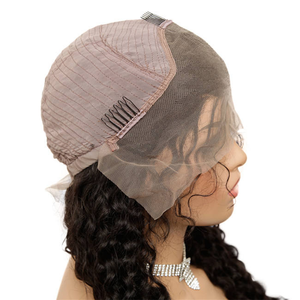 Perruques <span class=keywords><strong>Lace</strong></span> <span class=keywords><strong>Frontal</strong></span> Cheveux Humains Bouclés Densité 250% Perruques <span class=keywords><strong>Lace</strong></span> Indiennes Remy <span class=keywords><strong>Sans</strong></span> <span class=keywords><strong>Colle</strong></span> pour Femmes Noires Perruques Cheveux Bouclés - Product Image 6