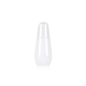 White Bulb Glass Bottle Cosmetics Kit Bottle Customized Cosmetics <b>Container</b> Empty with Pressing Pump Head Different Caps - Product Image 3