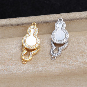 Hebilla de Plata 925 para Collar con Forma de Calabaza, Accesorios para Joyería de Perlas, Hebilla de Reparación Semiterminada, Hebilla de Concha, Conector de Colgante 5876 - Product Image 1