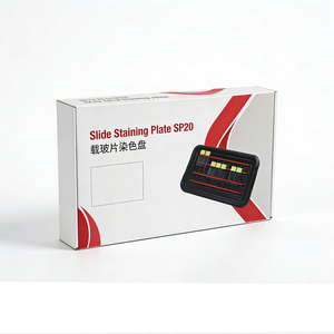 Set di vassoi per colorazione di vetrini da microscopio da 20 vetrini |   Design Speciale del Fondo per una Fissazione Sicura dello Scorrimento - Product Image 5