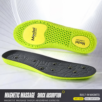 8 Eingebettete Magnete Akupunktur-Stimulation Hochelastische Stoßdämpfung Antibakterielle Magnetische Massage PU Unisex Sport-Einlegesohlen