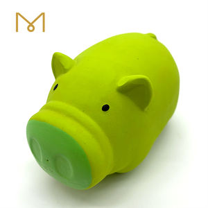 Sevimli sevimli çığlık yeni doğal gıcırtılı yumuşak kauçuk <span class=keywords><strong>Pet</strong></span> çiğnemek köpek parlak renk ile toptan lateks domuz köpek oyuncaklar - Product Image 3