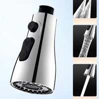 Robinet extractible de cuisine au design moderne tête anti-éclaboussures sortie d'eau télescopique aérateur de remplacement accessoires d'installation facile